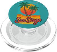 San Diego Coastal Vintage Sun California Beach Vibes PopSockets PopGrip for MagSafe