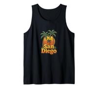 San Diego Coastal Vintage Sun California Beach Vibes Tank Top