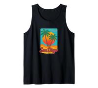 San Diego Coastal Vintage Sun California Beach Vibes Tank Top