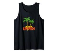 San Diego Coastal Vintage Sun California Beach Vibes Tank Top