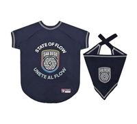 San Diego FC Dog T-Shirt & Tie Bandana Set, Size X-Small