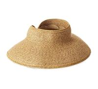 San Diego Hat Co. Women's One Size Ultrabraid Visor with Ribbon Binding, and Sweatband, Coffee, One Size