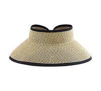 San Diego Hat Co. Women's One Size Ultrabraid Visor with Ribbon Binding, and Sweatband, Multi Black, One Size