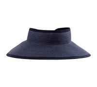 San Diego Hat Co. Women's One Size Ultrabraid Visor with Ribbon Binding, and Sweatband, Navy, One Size
