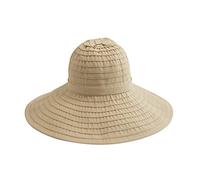 San Diego Hat Company Women's Ribbon Large Brim Hat,Beige,One Size