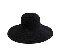 San Diego Hat Company Women's Ribbon Large Brim Hat, Black, One Size