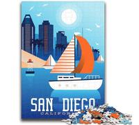 San Diego Jigsaw Puzzles for Teenagers, Toys Educational Games Stress Relieving Wishlist with Santa Claus 1000pcs(50x75cm)