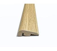 San Diego Oak Laminate & Wood Flooring Section Transition Bar MDF Threshold Strip End Edge Profile Door Trim Moulding Oak (1, 900mm (2ft 9"))