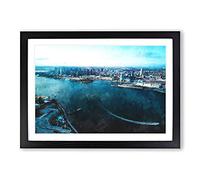 San Diego Skyline Painting Framed Print | A2 Black Framed Wall Art | Ready to Hang | Modern Cityscape Picture | Living Room Bedroom Lounge Office