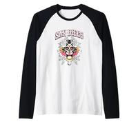 San Diego Sugar Skull Traditional Flowers Baseball Raglan Baseball Tee