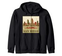 San Diego Tshirt 619 USA Trip Vacation Souvenir California Zip Hoodie