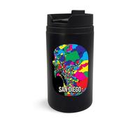 San Diego USA City Map Pop Art Style Travel Mug, Travel Tumbler, Insulated Coffee Cup, Portable Mug