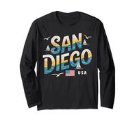 San Diego USA Nautical Coastal City Travel Long Sleeve T-Shirt