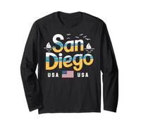 San Diego USA Nautical Coastal City Travel Long Sleeve T-Shirt