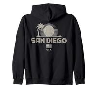 San Diego USA Nautical Coastal City Travel Zip Hoodie