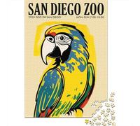 San Diego Zoo Poster 1000-Piece Puzzle for Adults, 52x38cm/1000pcs, White Pieces with A Smooth Surface; to Finish in A Few Relaxed Sessions