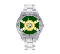 San Dover Flag Business Watch for Men Metal Band Watches Casual Gift Three-Hand Wrist Watch for Boyfriend Father
