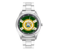 San Dover Flag Watch for Men Metal Band Watches Business Gift Three-Hand Wrist Watch for Boyfriend Father