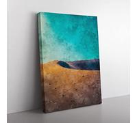 San Dune In The Atacama Desert In Chile Painting Modern Canvas Wall Art Print Ready to Hang, Framed Picture for Living Room Bedroom Home Office Décor, 60x40 cm (24x16 Inch)