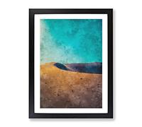 San Dune In The Atacama Desert In Chile Painting Modern Framed Print | A2 Black Framed Wall Art | Ready to Hang | Modern Landscape Picture | Living Room Bedroom Lounge Office