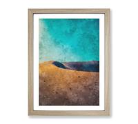 San Dune In The Atacama Desert In Chile Painting Modern Framed Print | A2 Oak Framed Wall Art | Ready to Hang | Modern Landscape Picture | Living Room Bedroom Lounge Office