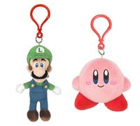 San-Ei Nintendo Super Luigi And Kirby Keychain Bundle