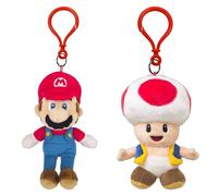 San-ei Nintendo Super Mario & Toad Keychain Bundle in Red San-ei Red