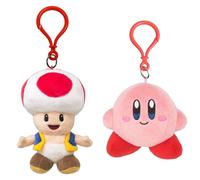 San-ei Nintendo Super Toad & Kirby Keychain Bundle San-ei Multicolor