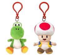 San-ei Nintendo Super Yoshi & Toad Keychain Bundle San-ei Multicolor