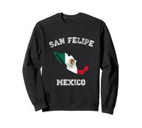 San Felipe Mexico Classic Mexico Flag Map Design Sweatshirt