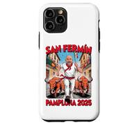 San Fermoín Pamplona 2025 Man and Bulls on the run Case for iPhone 11 Pro