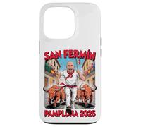 San Fermoín Pamplona 2025 Man and Bulls on the run Case for iPhone 13 Pro