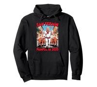 San Fermoín Pamplona 2025 Man and Bulls on the run Pullover Hoodie