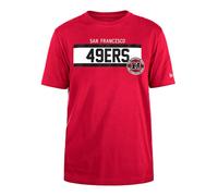 SAN FRANCISCO 49ERS New Era Cap NFL Regular T-Shirt High Density Ink Screenprint Front Graphic Original Team Color Unisex Red