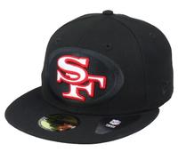 San Francisco 49ers NFL Cap (Size 7 1/8) Adult New Era Black Hat - New