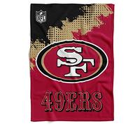 San Francisco 49ers NFL Fleece Super-Soft Throw Brush Blank