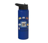 San Francisco Bay Area Vintage Cable Car Souvenir Graphic Stainless Steel Insulated Water Bottle