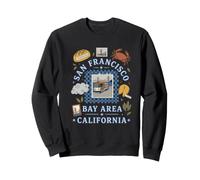 San Francisco Bay Area Vintage Cable Car Souvenir Graphic Sweatshirt