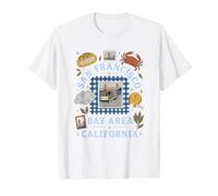 San Francisco Bay Area Vintage Cable Car Souvenir Graphic Value Graphic T-Shirt, Men, White, M