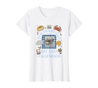 San Francisco Bay Area Vintage Cable Car Souvenir Graphic Value Graphic T-Shirt, Women, White, L