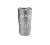 San Francisco Bay Sailing Compass Rose, Maritime, Nautical Stainless Steel Insulated Tumbler