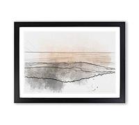 San Francisco Beyond The Hills in Abstract Framed Print | A2 Black Framed Wall Art | Ready to Hang | Abstract Fantasy Picture | Living Room Bedroom Lounge Office