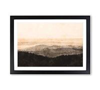 San Francisco Beyond The Hills Painting Framed Print | A2 Black Framed Wall Art | Ready to Hang | Modern Historical Picture | Living Room Bedroom Lounge Office