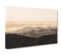San Francisco Beyond The Hills Painting Modern Art Canvas Wall Art Print Ready to Hang, Framed Picture for Living Room Bedroom Home Office Décor, 30x20 Inch (76x50 cm)