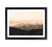 San Francisco Beyond The Hills Painting Modern Art Framed Print | A3 Black Framed Wall Art | Ready to Hang | Modern Historical Picture | Living Room Bedroom Lounge Office