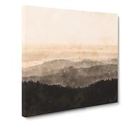 San Francisco Beyond the Hills Painting Modern Canvas Wall Art Print Ready to Hang, Framed Picture for Living Room Bedroom Home Office Décor, 20x20 Inch (50x50 cm)