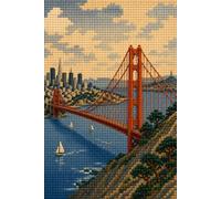 San Francisco Bridge Brick Mosaic Notebook: 110-Page Journal with Building Block Art Cover for Notes, School, Work, Travel, and Creative Writing