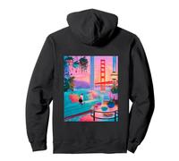 San Francisco Calico Cat GoldenGate Bridge Retro Artwork Pullover Hoodie