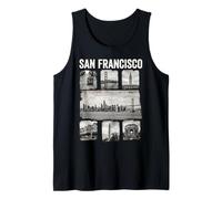 San Francisco California Iconic Landmarks Collage Tank Top