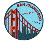 San Francisco California Patch Patches for Iron On Clothes Jeans Women Men Kids Children Backpacks Jackets DIY Projects Ideal Crafting Embroidered Souvenir Travel Adventure ID45095